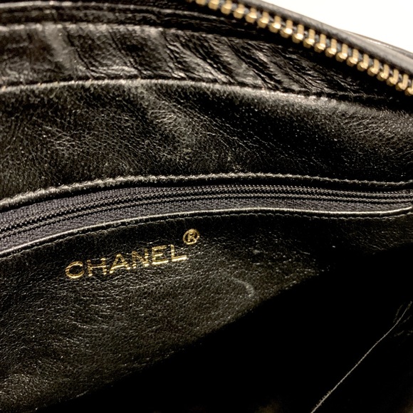 Chanel Chevron Quilted Black Patent Leather Camera Bag w/ Gold Tone Accessories - Picture 8 of 11